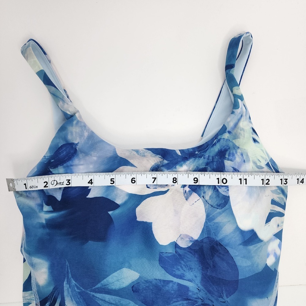 Old Navy Active Powersoft Bra Top Women's Small Light Support Floral Blue NWT - Picture 3 of 6